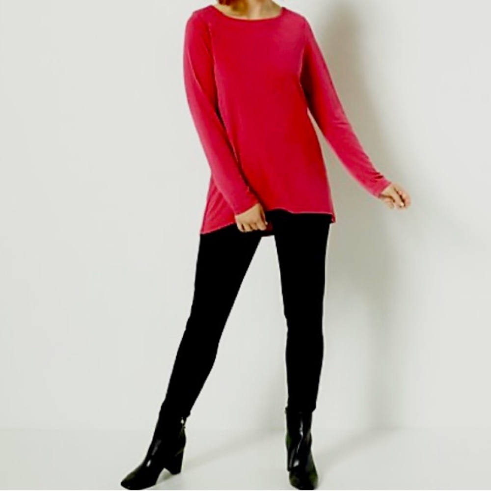 NWT Susan Graver Long Sleeve, Liquid Knit Tunic Top- X Small
